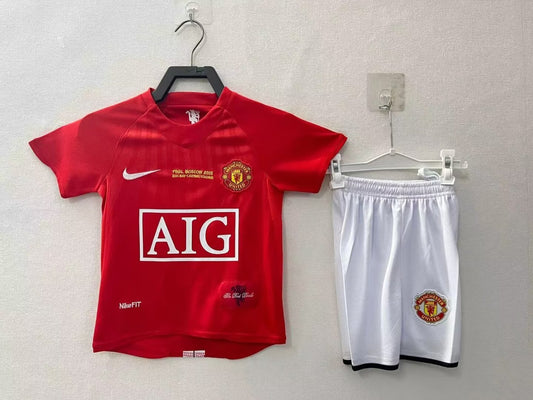 Maillots rétro enfant 07/08 Manchester United Domicile