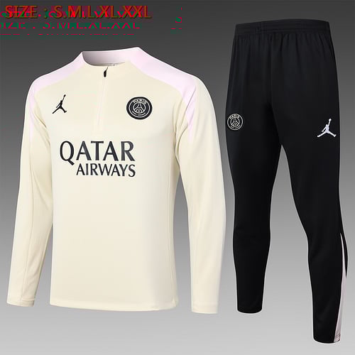 Survêtement demi-zip PSG Abricot 24/25