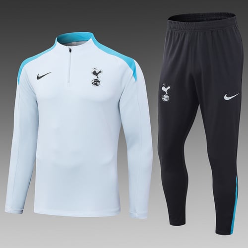 Survêtement Tottenham blanc à demi-zip 24/25