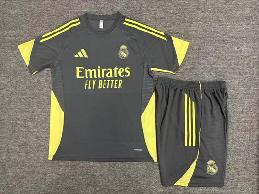 25/26Adult short sleeved Real Madrid dark gray Training Kits