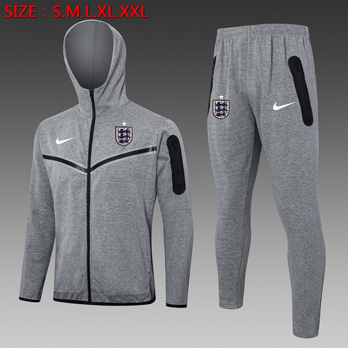 Veste à capuche grise Angleterre 24/25