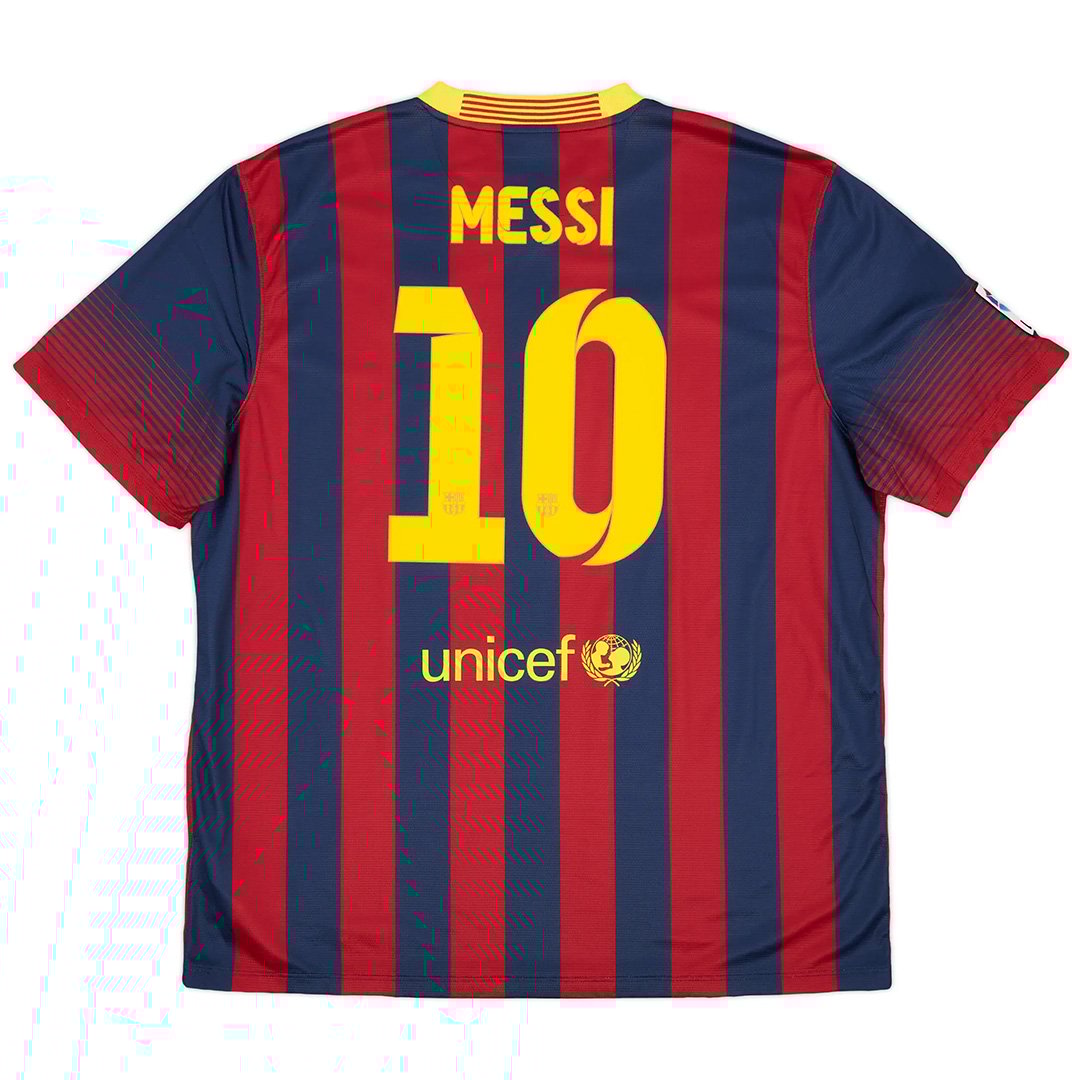 Maillot Messi 10 Rétro Barcelone Domicile 2013/14