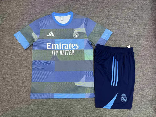25/26Kid Short sleeved Real Madrid light blue Training Kits