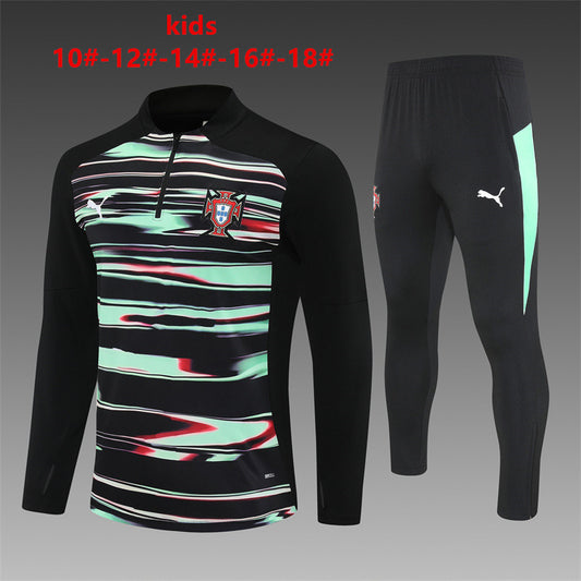 Ensembles de survêtement demi-zip Portugal 25/26 pour enfants