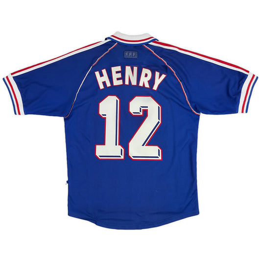 Maillot rétro domicile HENRY 12 France Coupe du monde 1998