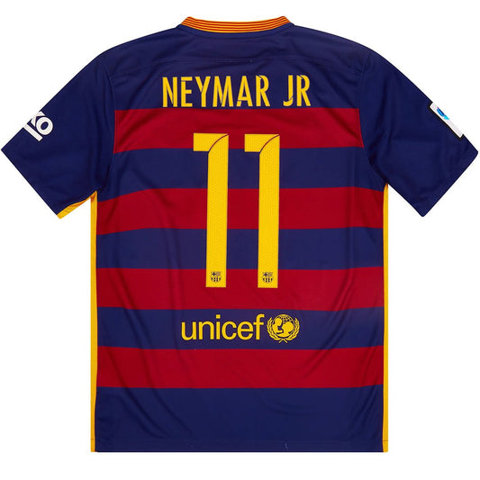 NEYMAR JR 11 Maillot Rétro Domicile Barcelone 2015/16