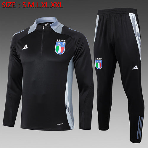 Survêtement demi-zip Italie 24/25 noir