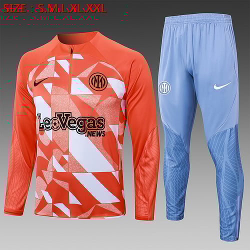 Survêtement orange demi-zip 24/25 Inter Milan