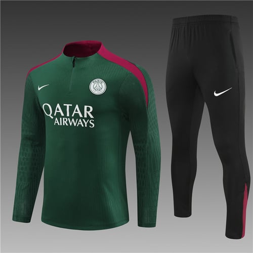 Survêtement PSG vert demi-zip 24/25