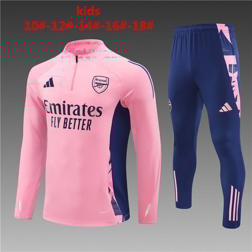 Survêtement rose demi-zip Arsenal 24/25 pour enfant