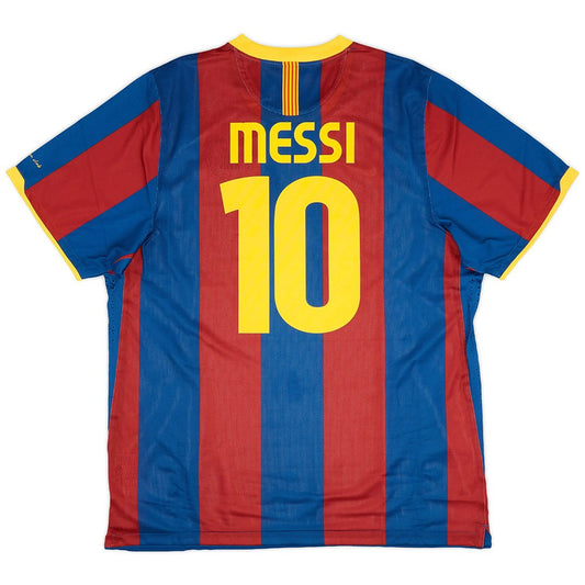 Maillot rétro Messi 10 Barcelone Domicile 2010/11