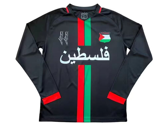 Fans Version 24/25 Palestine noir arabe manches longues