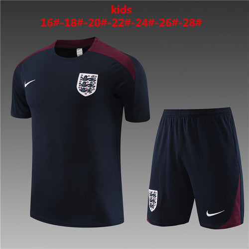 Maillots d'entraînement bleu roi d'Angleterre 24/25 pour enfants
