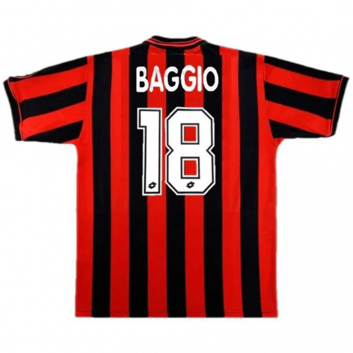 BAGGIO 18 Maillot rétro AC Milan domicile 1996/97