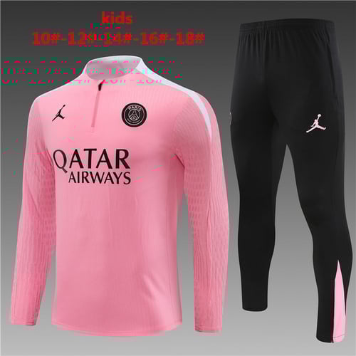 Survêtement demi-zip PSG rose 24/25 pour enfant