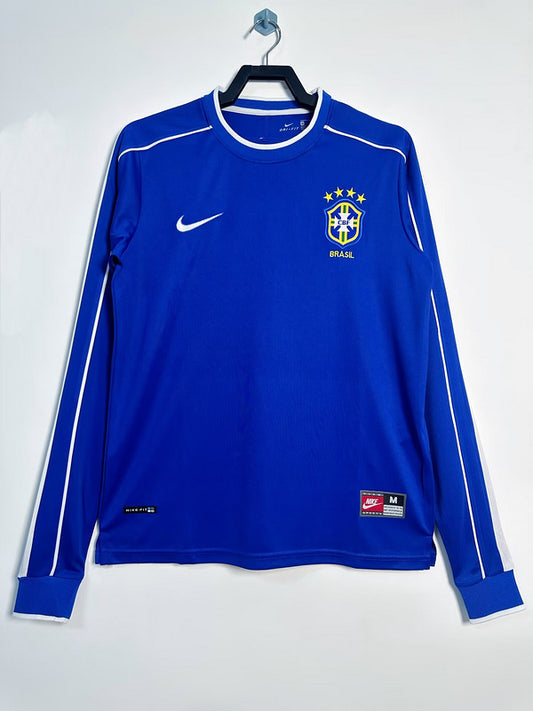 Maillot rétro extérieur du Brésil 1998 à manches longues