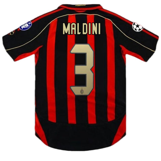 MALDINI 3 Maillot rétro AC Milan UCL Domicile 2006/07