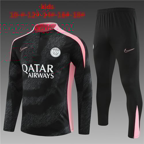 Survêtement PSG noir demi-zip 24/25 pour enfant Camouflage