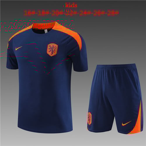 Maillots d'entraînement bleu roi des Pays-Bas pour enfants 24/25