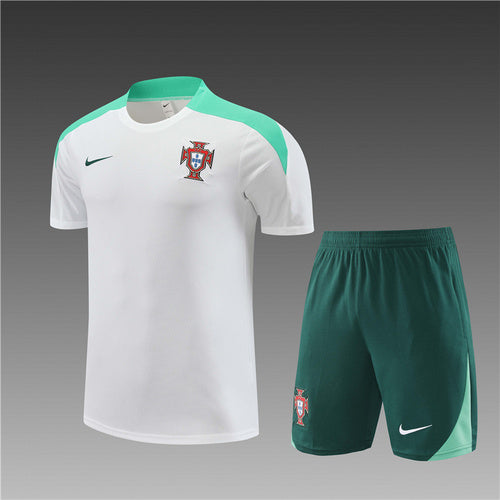 Maillots d'entraînement blancs du Portugal 24/25