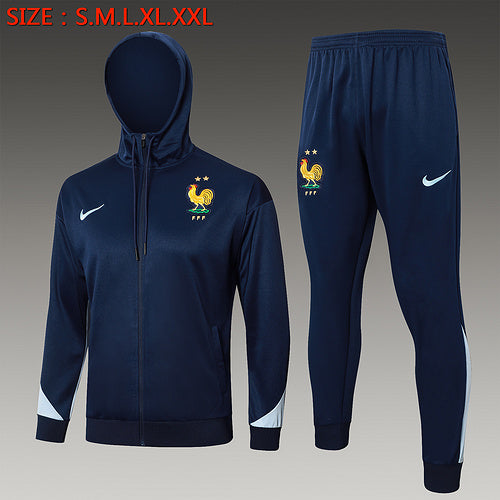 Veste à capuche bleu roi France 24/25