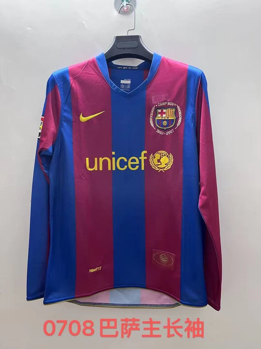 Maillot extérieur rétro 07/08 Barcelone manches longues
