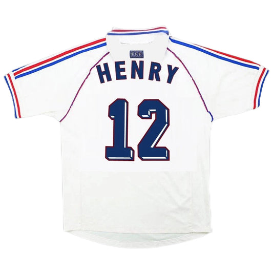 Maillot rétro HENRY 12 France Extérieur Coupe du Monde 1998