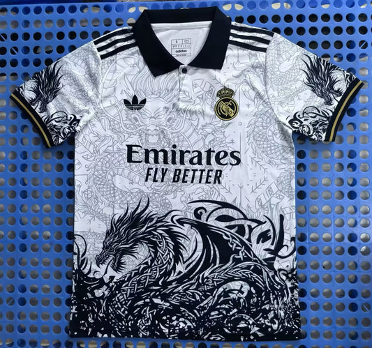 Fans Version 25/26 Real Madrid Leading Edition POLO White