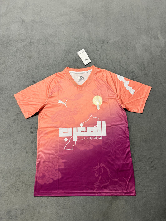 Survêtement d'entraînement marocain version 2526 pour fans, couleur orange