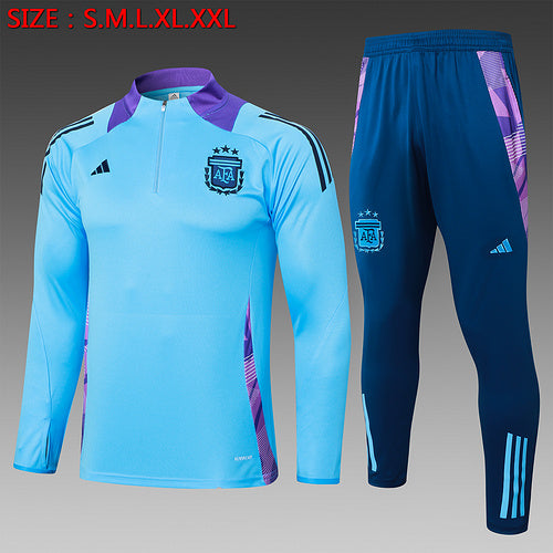 Survêtement demi-zip bleu clair Argentine 24/25